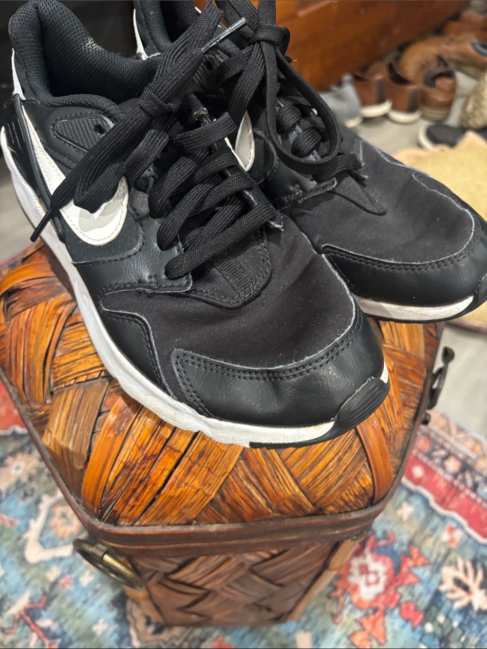 Nike Women’s Black and White Athletic Sneakers size 7 1/2